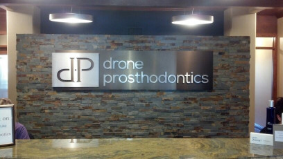 Drone Prosthodontics - Flat-Cut Dimensional Sign
