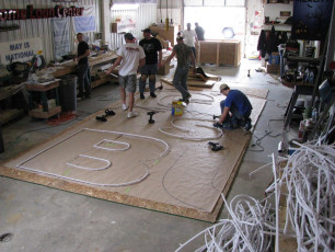 Arlington (Texas Rangers) - Budweiser Sign Construction #4