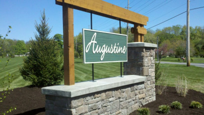 Augustine - Sandblasted Monument Sign