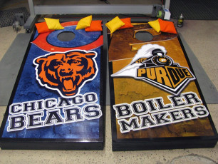 Custom Cornhole Set - Bears & Purdue