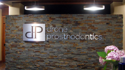 Drone Prosthodontics - Flat-Cut Dimensional Logo & Letters