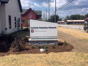 La Porte Physicians Network - Monument Sign with Flat-Cut Dimensional Letters #2