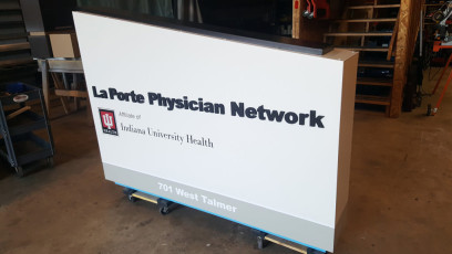 La Porte Physicians Network - Monument Sign with Flat-Cut Dimensional Letters #2
