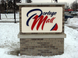 Portage Mall - Routed Monument Faces