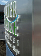 Porter Starke - Monument Sign with Routed Push-Thru Letters #2