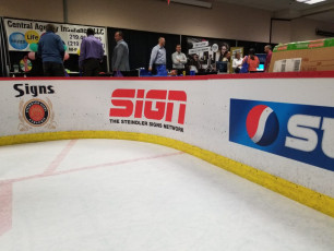 Valpo Chamber Hockey Booth - Routed Boards, Custom Logos and Digital Prints #2