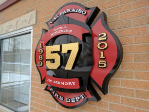 Valparaiso Fire Dept - Custom Routed 3D Memorial Sign