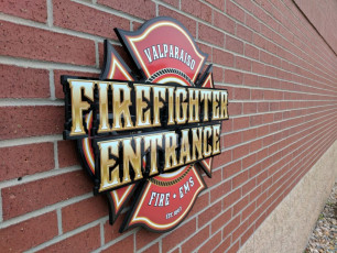 Valparaiso Fire Dept - Routed Wall Sign
